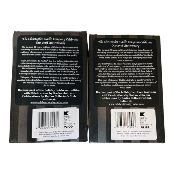 Radko Candy Cane & Santa Ornaments – 2010 Hand Crafted Glass (Kmart Exclusive) - Picture 14 of 16